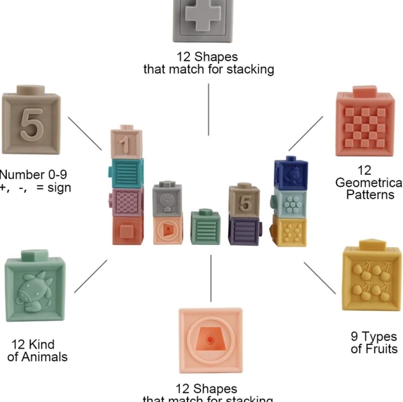 Toddler Soft Building Blocks - Picture 2 of 4